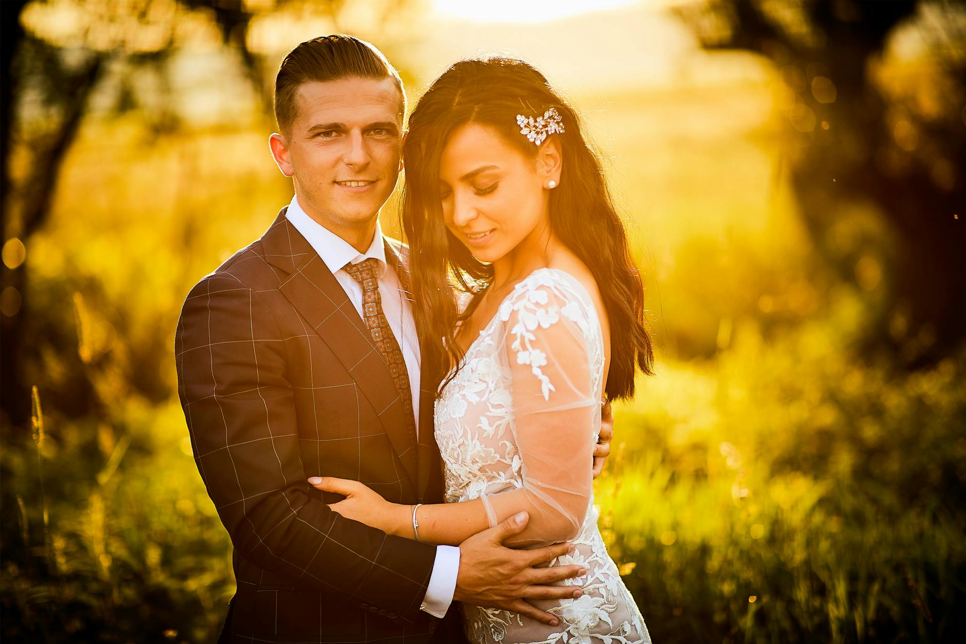 Sonnenuntergang am Land